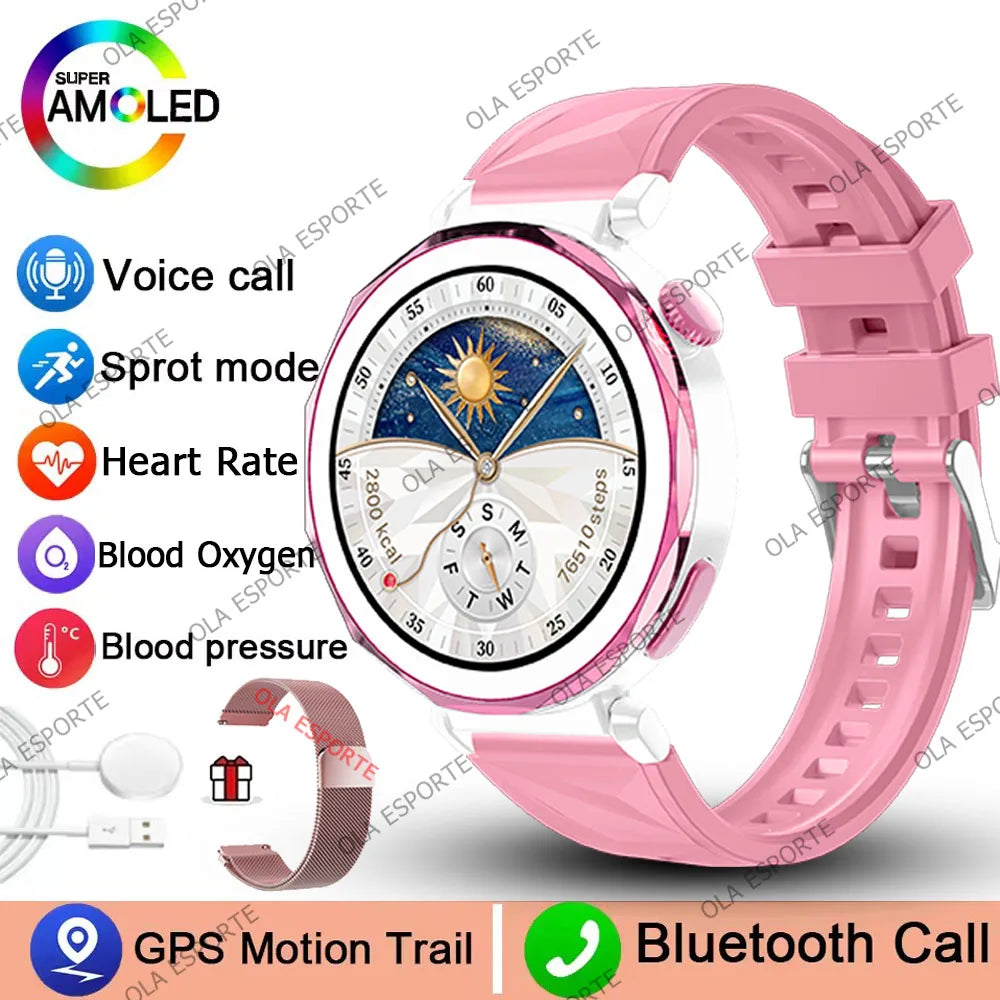 2025 New IP68 Waterproof Smart Watch AMOLED Screen Bluetooth Call All-day Heart Rate Monitoring Health Smartwatch For Men Women.
