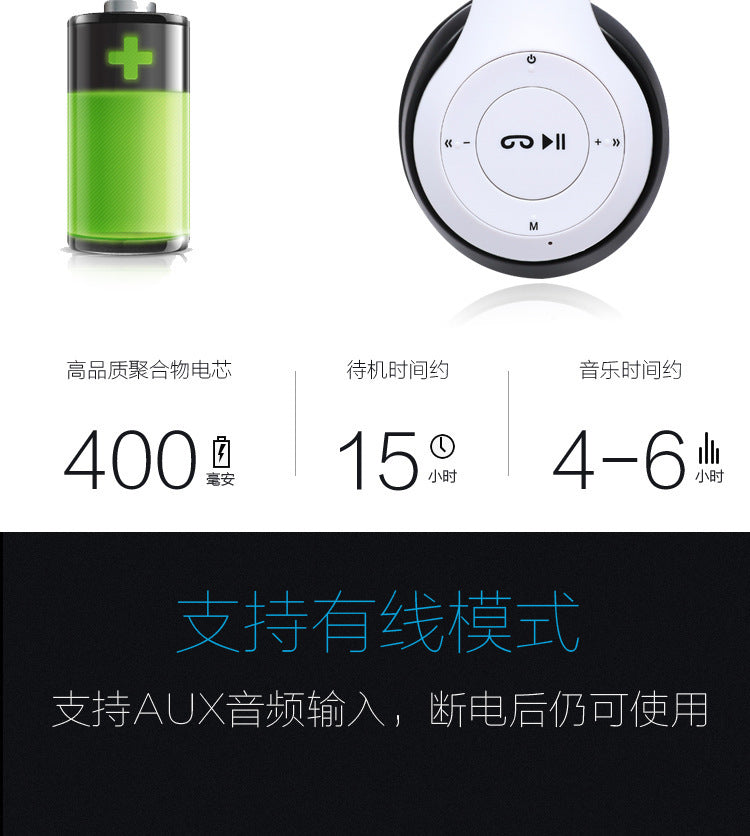 P47 Foldable Bluetooth Headset | Wireless Stereo for iPhone & Android