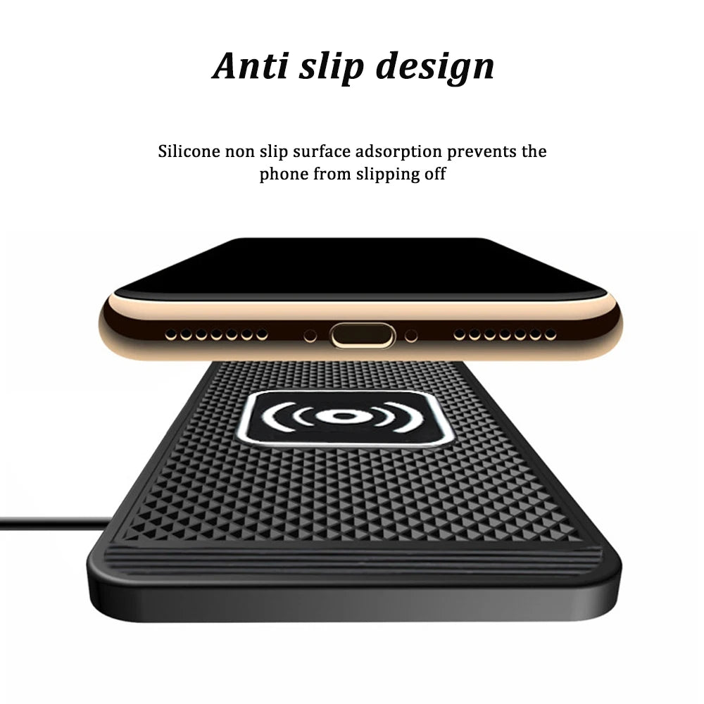 15W Smart Wireless Charger – Auto-Sensing Fast Charge for Android & Huawei