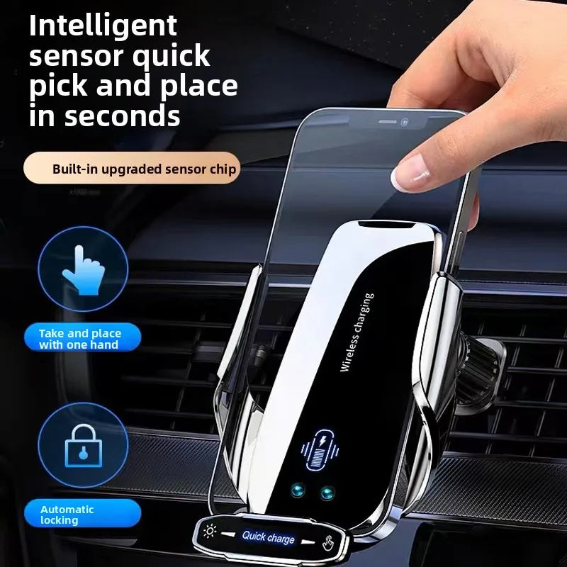 Smart Wireless Car Charger – Automatic Clamping Holder