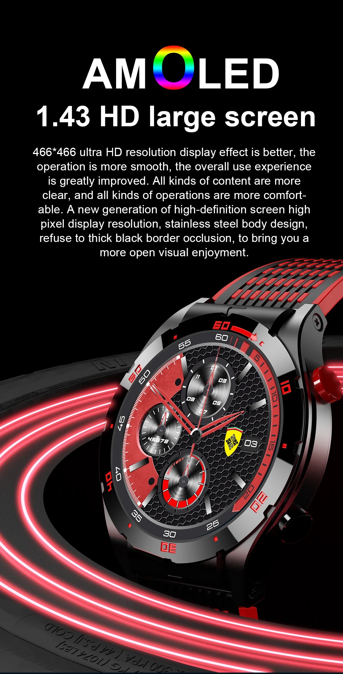 2025 GEJIAN AMOLED Smartwatch | NFC, GPS & Health Tracking