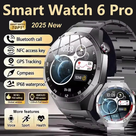 Waterproof Smartwatch 2025 | GPS, AMOLED Display & Health Monitor