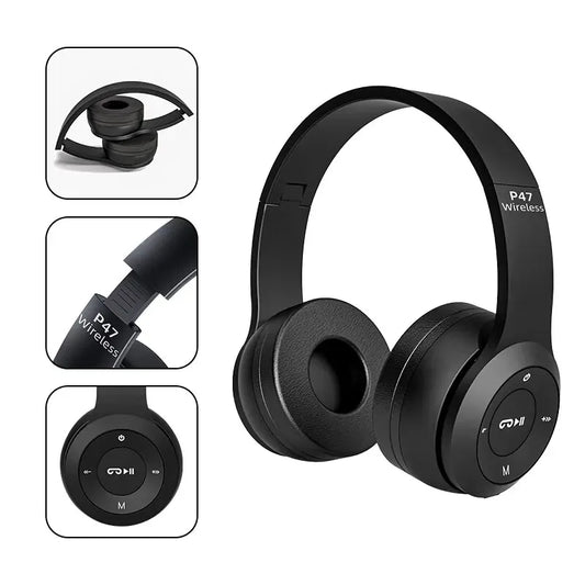 P47 Bluetooth Headset | Wireless, Noise Canceling for iPhone & Samsung