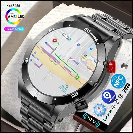 2025 GEJIAN AMOLED Smartwatch | NFC, GPS & Health Tracking