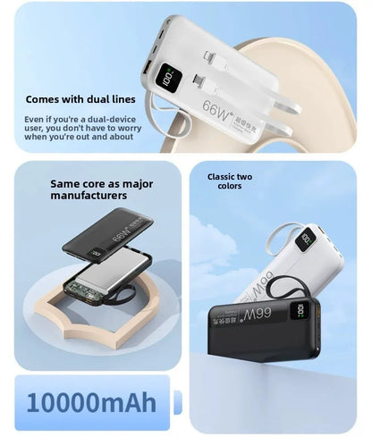 Fast Charging 66W Portable Power Bank – Compact & Powerful