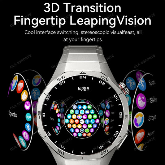 2025 New IP68 Waterproof Smart Watch AMOLED Screen Bluetooth Call All-day Heart Rate Monitoring Health Smartwatch For Men Women.