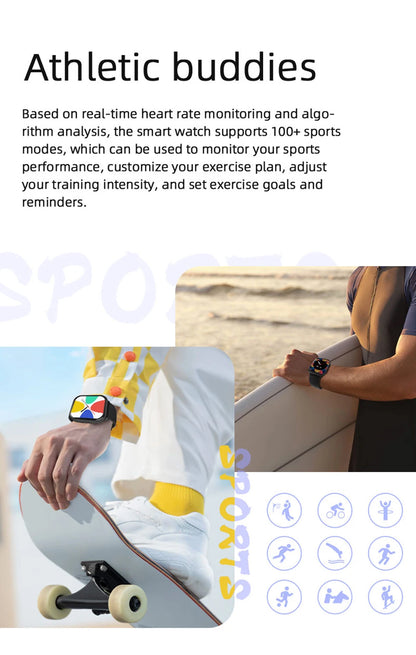Smartwatch Compatible with Xiaomi, Huawei & Samsung | 2025 Edition