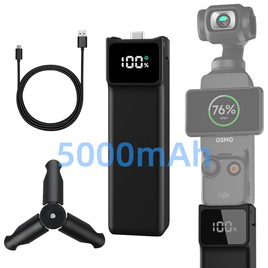 5000mAh Charging Hand Grip for DJI Osmo Pocket 3 with Mini Bracket