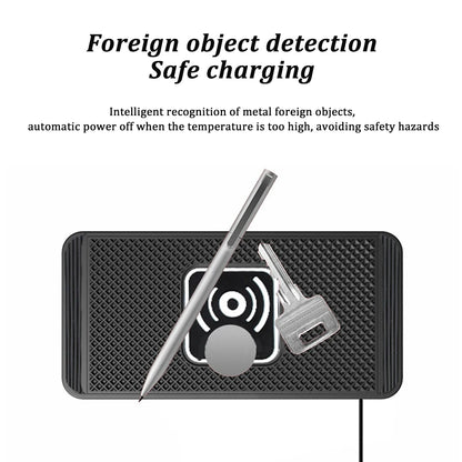15W Smart Wireless Charger – Auto-Sensing Fast Charge for Android & Huawei