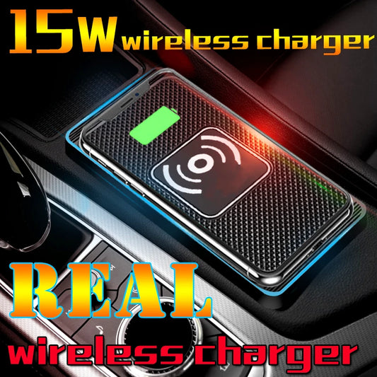 15W Qi Wireless Car Charging Pad – Secure, Non-Slip & Fast