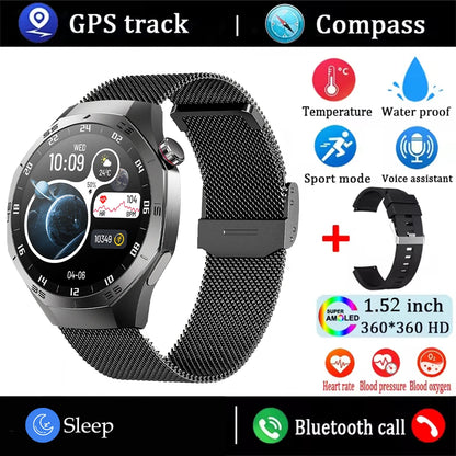 Waterproof Smartwatch 2025 | GPS, AMOLED Display & Health Monitor