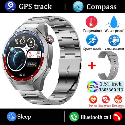 Waterproof Smartwatch 2025 | GPS, AMOLED Display & Health Monitor