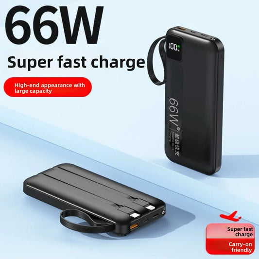 Fast Charging 66W Portable Power Bank – Compact & Powerful