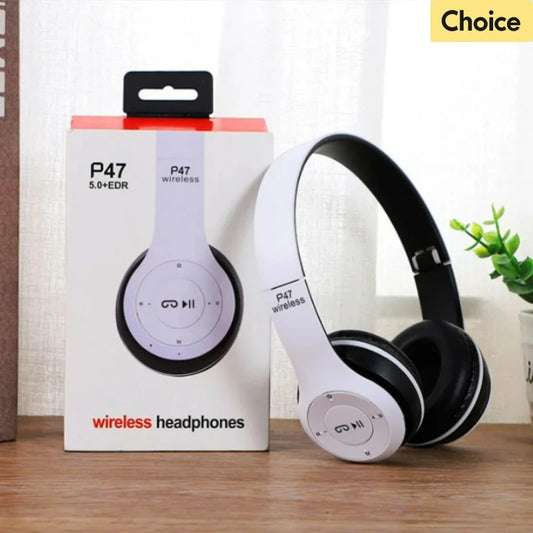 P47 Foldable Bluetooth Headphones | Wireless Stereo for iPhone & Xiaomi