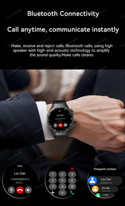 2025 New IP68 Waterproof Smart Watch AMOLED Screen Bluetooth Call All-day Heart Rate Monitoring Health Smartwatch For Men Women.
