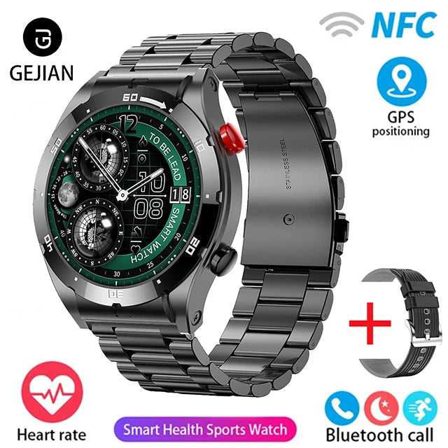 2025 GEJIAN AMOLED Smartwatch | NFC, GPS & Health Tracking