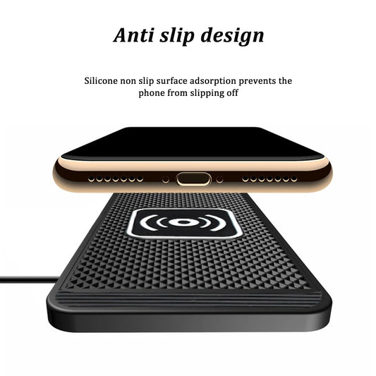 15W Smart Wireless Charger – Auto-Sensing Fast Charge for Android & Huawei