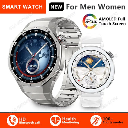 2025 New IP68 Waterproof Smart Watch AMOLED Screen Bluetooth Call All-day Heart Rate Monitoring Health Smartwatch For Men Women.